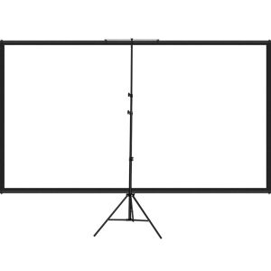 VEVOR 60 in. Tripod Projector Screen with Stand 16:9 4K HD Projection Screen Wrinkle-Free Height Adjustable Portable Screen