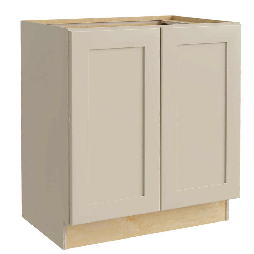 Home Decorators Collection Nashville Cream Painted Plywood Shaker Stock Assembled Bath Kitchen Cabinet Vanity Doors (27 in. x 34.5 in. x 21 in.)