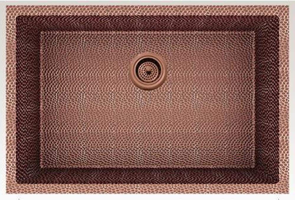 Copper 27 in. Single Bowl 10 mm Radius Undermount Kitchen Sink