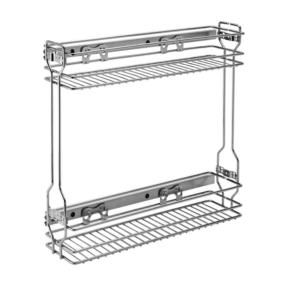 Rev-A-Shelf Silver Steel Pull-Out Kitchen Cabinet Organizer