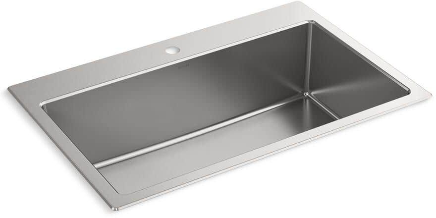 KOHLER Lyric Undermount Stainless Steel 33 in. Single Bowl Kitchen Sink