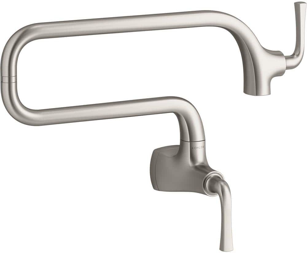 KOHLER Graze Wall Mount Pot Filler Kitchen Faucet in Vibrant Stainless