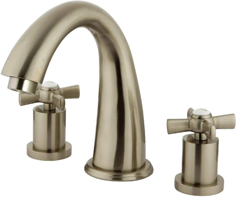 Kingston Millennium 2-Handle Deck Mount Roman Tub Faucet in Brushed Nickel