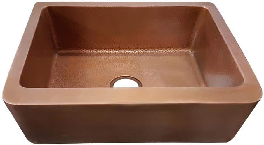 Barclay Products Bentley Farmhouse Apron Front Copper 30 in. Single Bowl Kitchen Sink