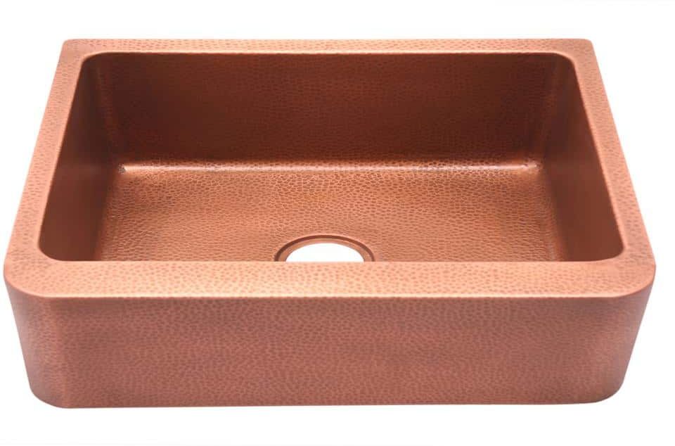 Barclay Products Avena Farmhouse Apron Front Copper 30 in. Single Bowl Kitchen Sink