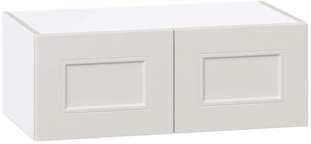 J COLLECTION 27 in. W x 14 in. D x 10 in. H Littleton Painted Gray Shaker Assembled Wall Bridge Kitchen Cabinet