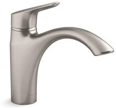 KOHLER Rival Single-Handle Kitchen Sink Faucet in Vibrant Stainless