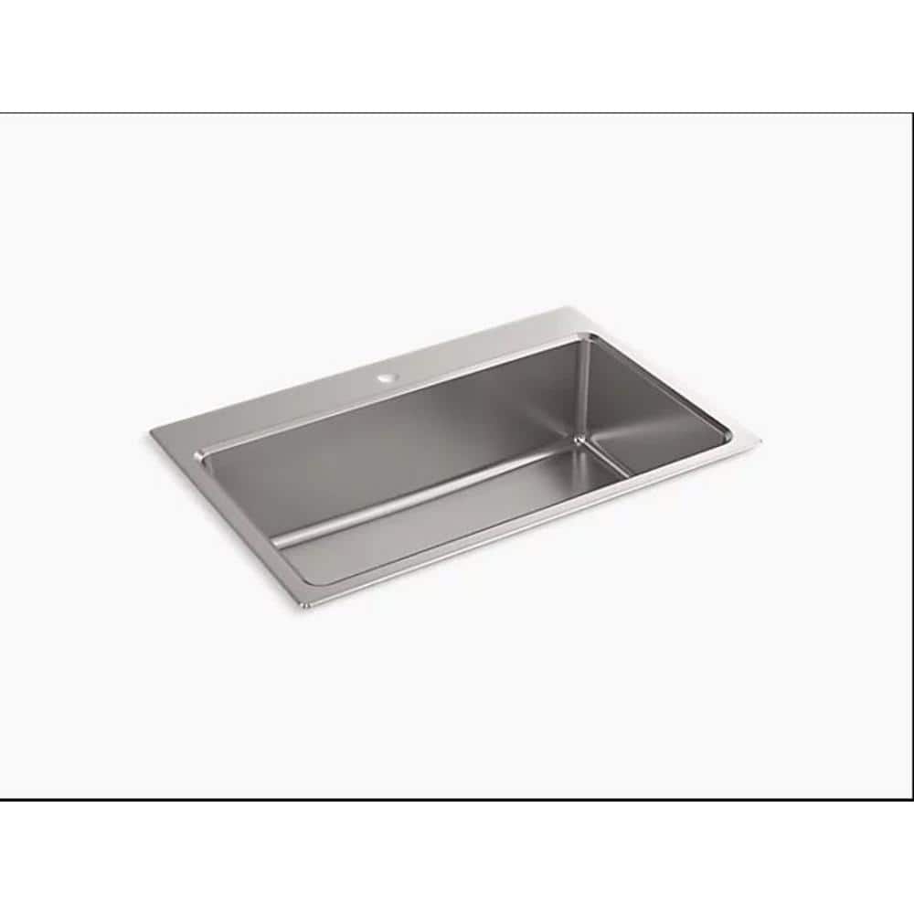 KOHLER Prologue Stainless Steel 33 in. Single Bowl Undermount Kitchen Sink
