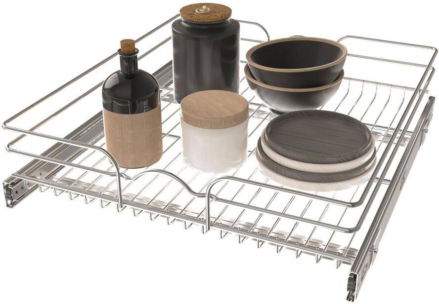 Rev-A-Shelf 21 in. x 22 in. Single Kitchen Cabinet Pull Out Wire Basket