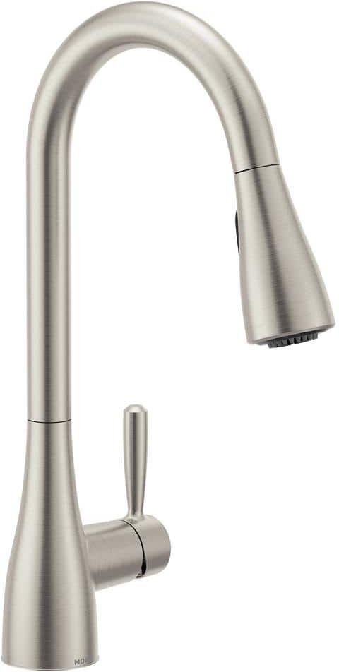 MOEN Doherty Single Handle Pull-Down Sprayer Kitchen Faucet with Power Clean and Reflex in Spot Resist Stainless