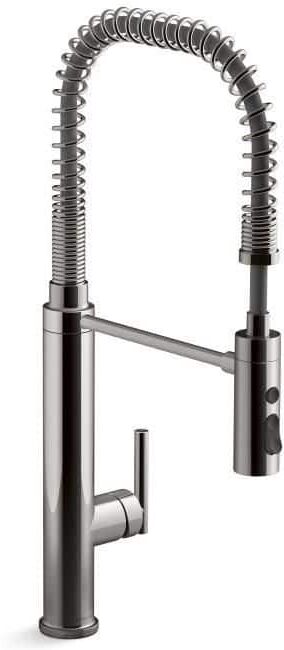 KOHLER Purist Single-Handle Standard Kitchen Faucet in Vibrant Titanium