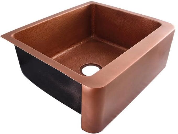 Barclay Products Bentley Farmhouse Apron Front Copper 33 in. Single Bowl Kitchen Sink