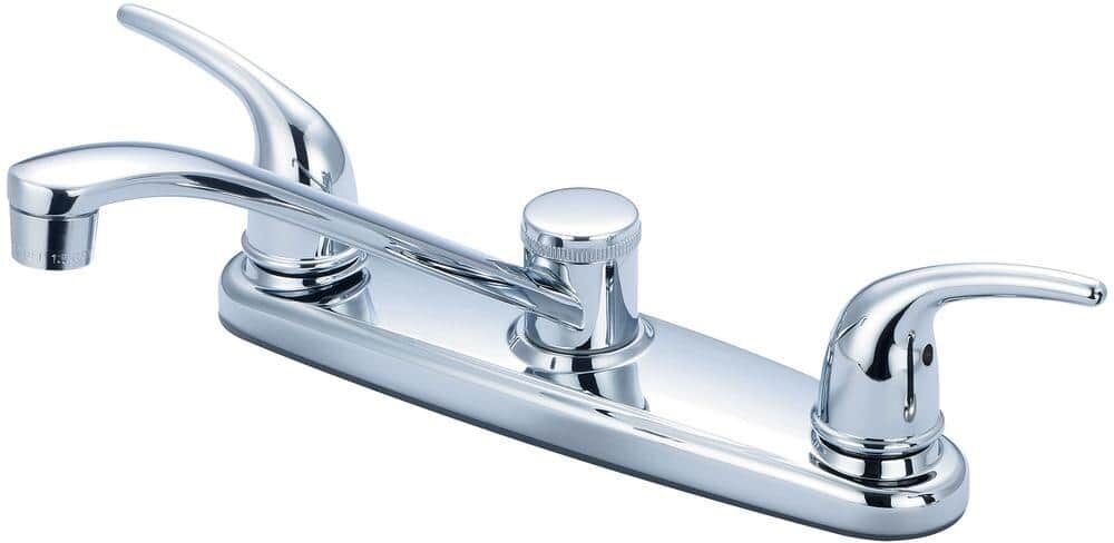 Olympia Double-Handle Standard Kitchen Faucet in Polished Chrome