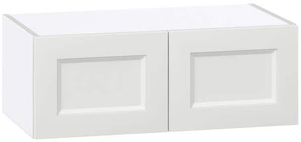 J COLLECTION 27 in. W x 14 in. D x 10 in. H Alton Painted White Shaker Assembled Wall Bridge Kitchen Cabinet