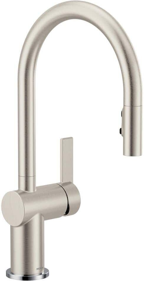 MOEN Cia Single-Handle Pull-Down Sprayer Kitchen Faucet with Power Boost in Spot Resist Stainless