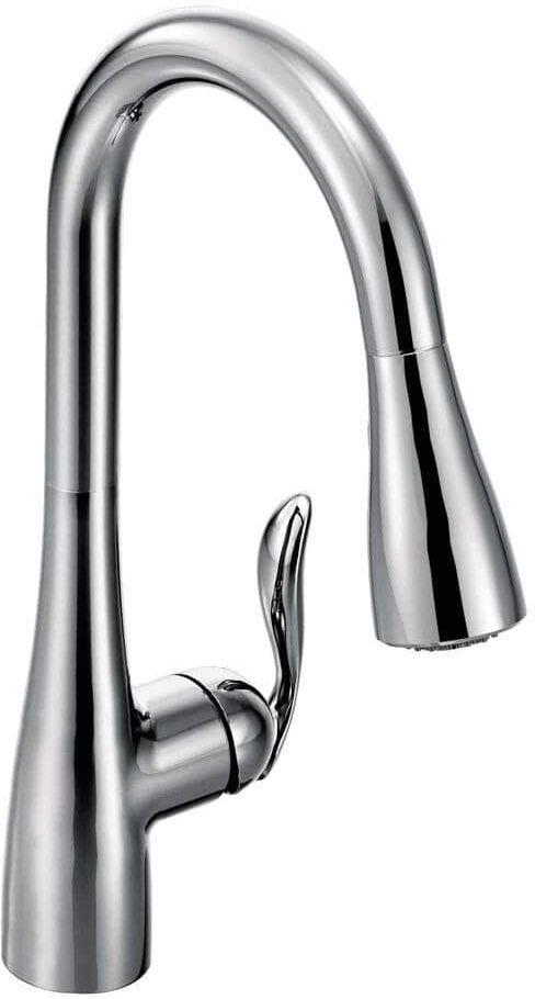 MOEN Arbor Single-Handle Pull-Down Sprayer Kitchen Faucet with Power Boost in Chrome