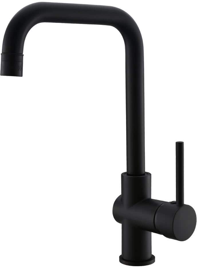 Single Handle Kitchen Bar Faucet with 360 Degree, Single Hole Bar Faucet with Sprayer and Stream mode in Matte Black