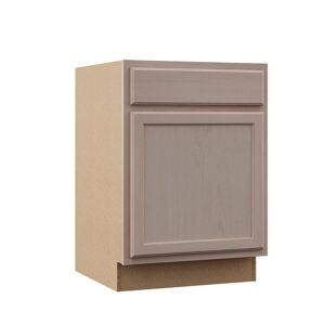 Hampton Bay Hampton Unfinished Beech Recessed Panel Stock Assembled Base Kitchen Cabinet (24 in. x 34.5 in. x 24 in.)