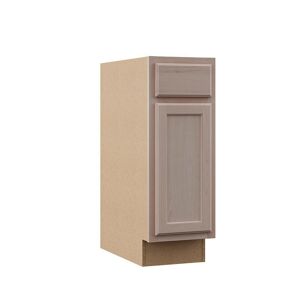 Hampton Bay Hampton Unfinished Beech Recessed Panel Stock Assembled Base Kitchen Cabinet (12 in. x 34.5 in. x 24 in.)