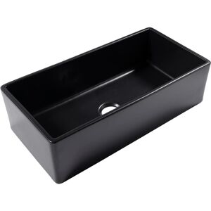 SINKOLOGY Bradstreet II 36 in. Farmhouse Apron Front Undermount Single Bowl Matte Black Fireclay Kitchen Sink