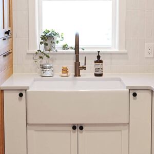 SINKOLOGY Bradstreet II 30 in. Farmhouse Apron Front Undermount Single Bowl Matte White Fireclay Kitchen Sink