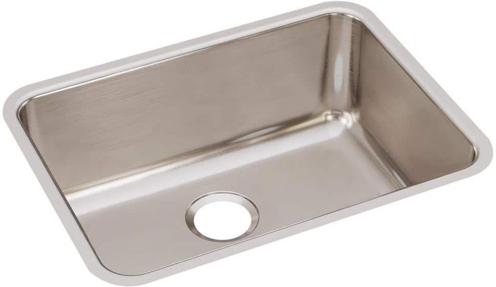 Elkay Lustertone 26in. Undermount 1 Bowl 18 Gauge  Stainless Steel Sink Only and No Accessories