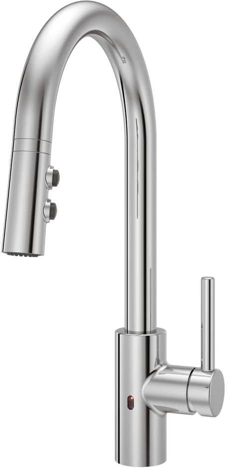 Pfister Stellen Single-Handle Electronic Pull-Down Sprayer Kitchen Faucet with React Touchless Technology in Polished Chrome