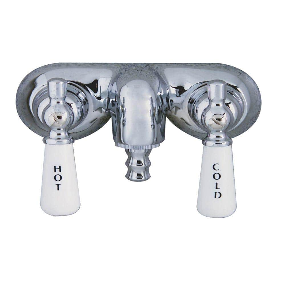 Pegasus 2-Handle Claw Foot Tub Faucet without Hand Shower with Old Style Spigot in Polished Chrome