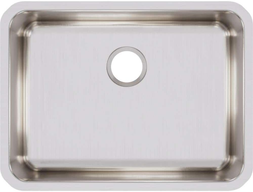 Elkay Lustertone 26in. Dual Mount 1 Bowl 18 Gauge  Stainless Steel Sink Only and No Accessories