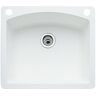 Blanco Diamond Dual-Mount Granite 25 in. 2-Hole Single Bowl Kitchen Sink in White