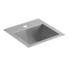 KOHLER Lyric 18 Gauge Stainless Steel 15 in. 1-Hole Dual Mount Bar Sink