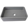 FAMYYT Cement Gray Concrete Square Vessel Sink with Customized Packaging