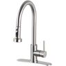 UPIKER Single-Handle Pull Down Sprayer Kitchen Faucet with Deckplate Included and 3 Models in Brushed Nickel