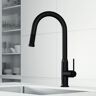 VIGO Hart Arched Single Handle Pull-Down Spout Kitchen Faucet in Matte Black