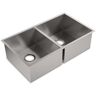 KOHLER Lyric Undermount Stainless Steel 32 in. Double Equal Bowl Kitchen Sink