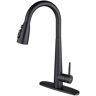 AMAZING FORCE AF Single Handle Pull Down Sprayer Kitchen Faucet with 3 Modes in Matte Black