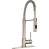 LaToscana Elba Spring Single Handle Pull-Out Sprayer Kitchen Faucet in Brushed Nickel