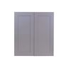 Bremen Cabinetry Bremen 33 in. W x 12 in. D x 36 in. H Gray Plywood Assembled Wall Kitchen Cabinet with Soft-Close