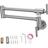 VEVOR Pot Filler Faucet 24.4 in . Wall Mount Pot Filler in Stainless steel Kitchen Stove Faucet, Silver