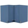 LIFEART CABINETRY Lancaster Blue Plywood Shaker Stock Assembled Lazy Susan Kitchen Cabinet (33 in. W x 34.5 in. H x 24 in. D)