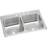 Elkay Celebrity Drop-In Stainless Steel 33 in. 4-Hole Double Basin Kitchen Sink