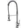 Luxurious Single Handle Pull-Down Sprayer Kitchen Faucet in Brushed Nickel