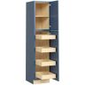 Home Decorators Collection Washington Vessel Blue Plywood Shaker Assembled Utility Pantry Kitchen Cabinet 4 ROT Sf Cl R 18 in W x 24 in D x 90 in H