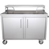 Casa Nico Stainless Steel 42 in. x 43 in. x 28 in. Portable Outdoor Kitchen Cabinet and Patio Bar