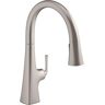 KOHLER Graze Single-Handle Pull-Down Sprayer Kitchen Faucet with Response Technology in Vibrant Stainless