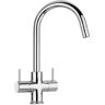 LaToscana Elba 2-Handle Pull Down Sprayer Kitchen Faucet in Chrome