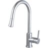 Eisen Home Mira Single Handle Pull Down Sprayer Kitchen Faucet in Polished Chrome