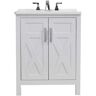 stufurhome Hathaway 27 in. x 34 in. White Engineered Wood Laundry Sink