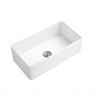 Modland Teresa 33 in. Undermount Single Bowl White Ceramic Farmhouse Apron Front Kitchen Sink