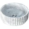 Carrera White Marble Round Vessel Sink